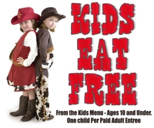 Kids eat free with adult