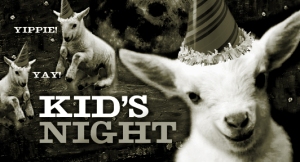 Kids little goats eat free